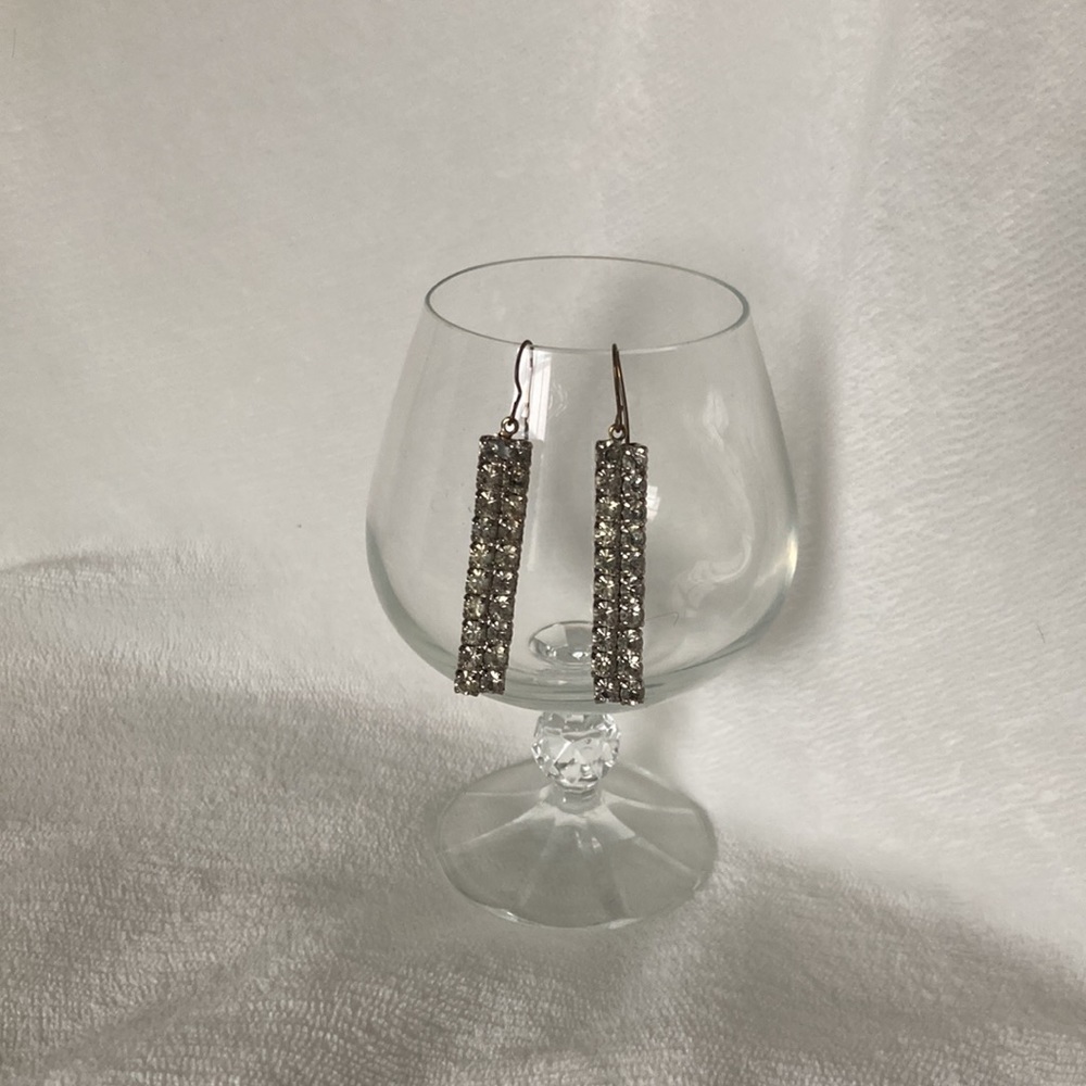 Artisan Crystal Dangle Earrings - image 2